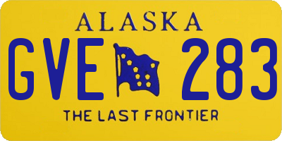 AK license plate GVE283