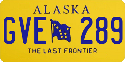 AK license plate GVE289