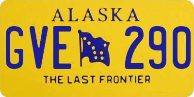 AK license plate GVE290