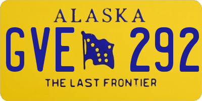 AK license plate GVE292