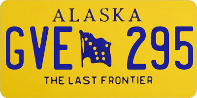 AK license plate GVE295