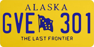 AK license plate GVE301