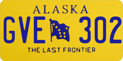 AK license plate GVE302