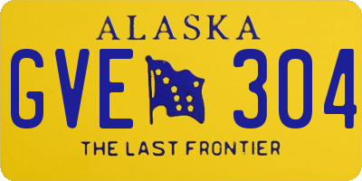 AK license plate GVE304