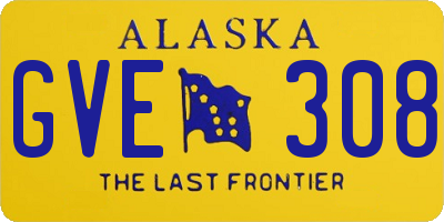 AK license plate GVE308