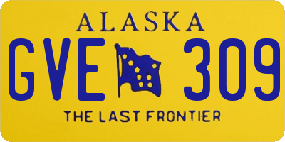 AK license plate GVE309