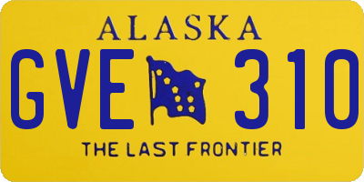 AK license plate GVE310