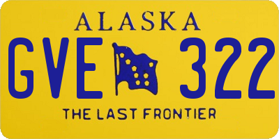 AK license plate GVE322