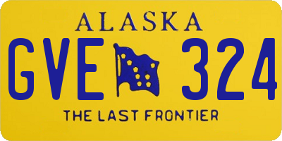 AK license plate GVE324