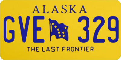 AK license plate GVE329