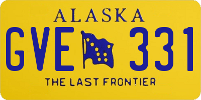 AK license plate GVE331