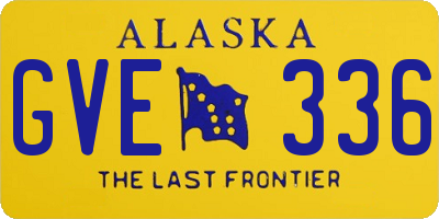 AK license plate GVE336