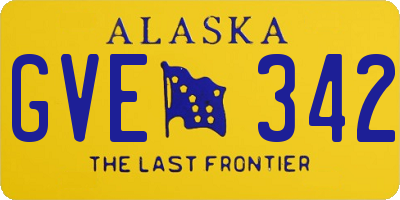 AK license plate GVE342