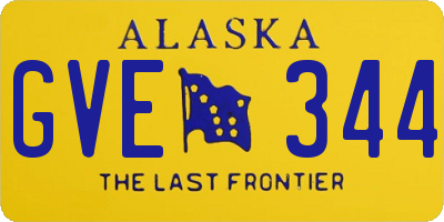 AK license plate GVE344