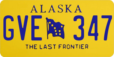 AK license plate GVE347