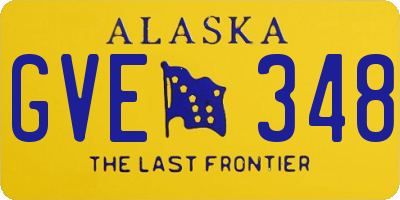 AK license plate GVE348