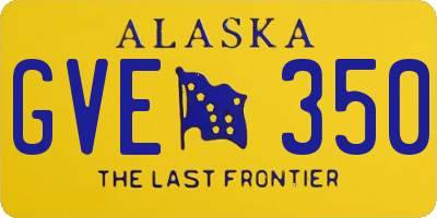 AK license plate GVE350