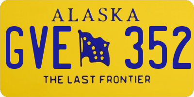 AK license plate GVE352