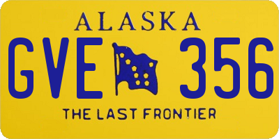 AK license plate GVE356