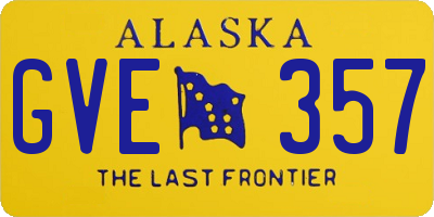 AK license plate GVE357