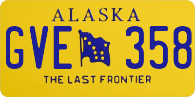 AK license plate GVE358