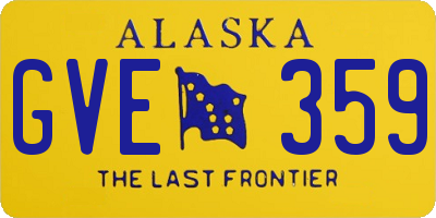 AK license plate GVE359