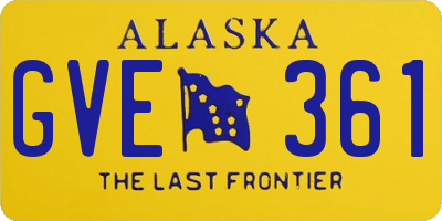 AK license plate GVE361