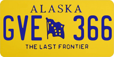 AK license plate GVE366
