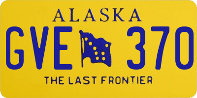 AK license plate GVE370