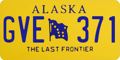 AK license plate GVE371