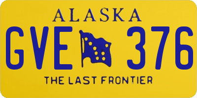 AK license plate GVE376