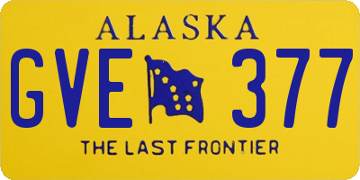 AK license plate GVE377