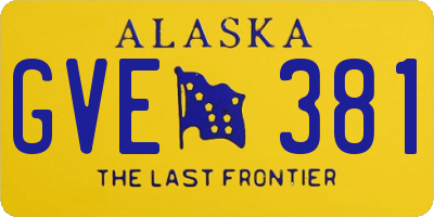 AK license plate GVE381