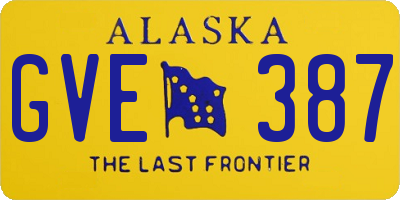 AK license plate GVE387