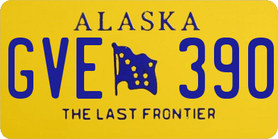 AK license plate GVE390