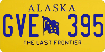 AK license plate GVE395