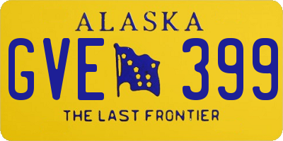 AK license plate GVE399