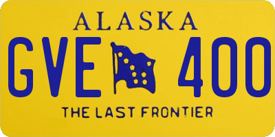 AK license plate GVE400