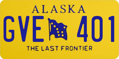 AK license plate GVE401