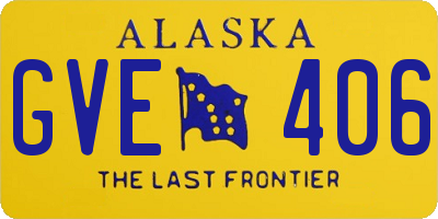 AK license plate GVE406