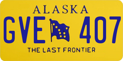 AK license plate GVE407