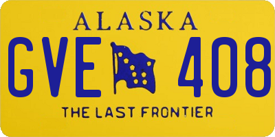 AK license plate GVE408