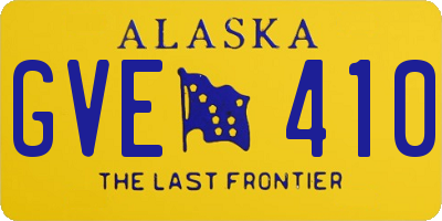 AK license plate GVE410