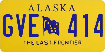 AK license plate GVE414