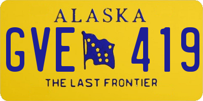 AK license plate GVE419