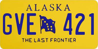 AK license plate GVE421