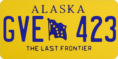 AK license plate GVE423