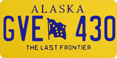 AK license plate GVE430