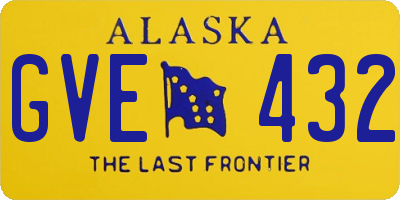 AK license plate GVE432