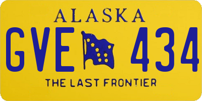 AK license plate GVE434